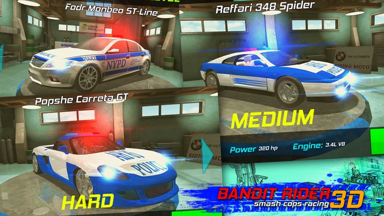Bandit Rider 3D: smash cops racing screenshot 2