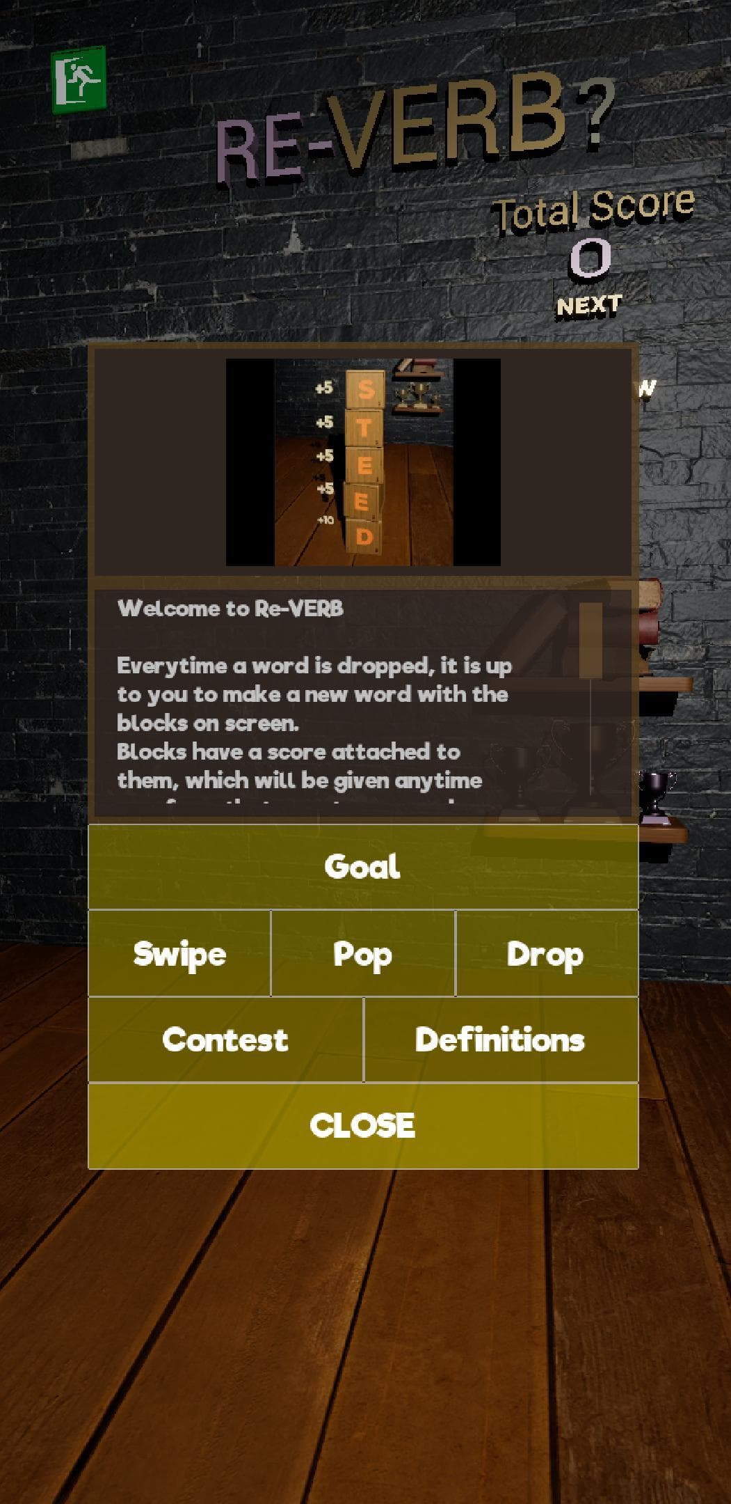 Re-VERB wordgame screenshot 2