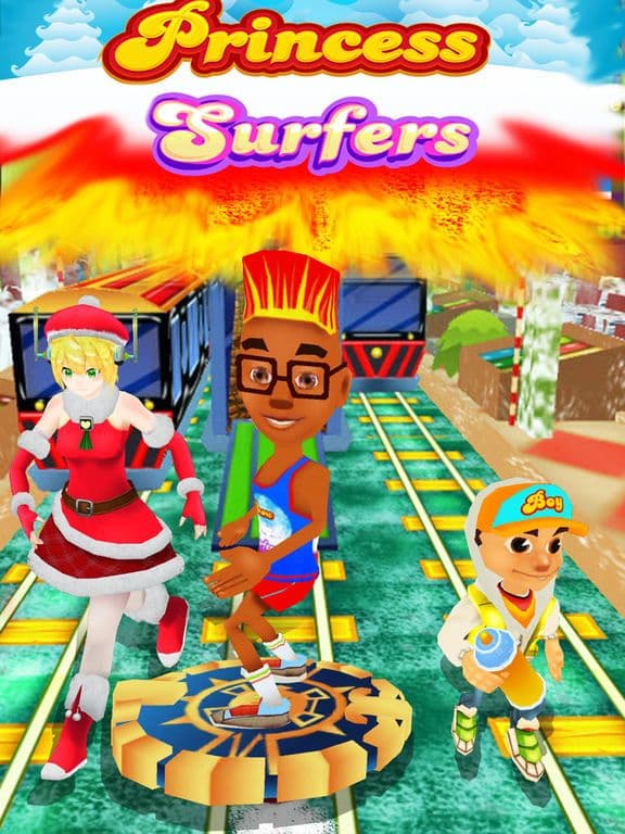 Christmas Run - Snow Princess Train Surfers screenshot 4