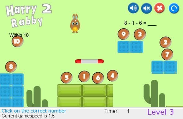 HarryRabby2 Subtraction with 3 numbers FREE screenshot 3