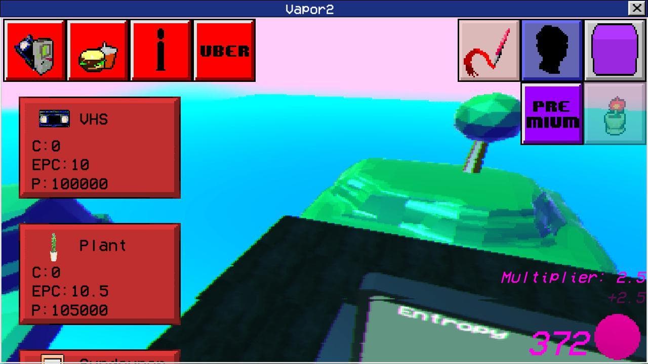 Vaporwave Clicker: Polygonal Lands screenshot 5