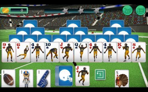 Touch Down Football Solitaire Tri Peaks screenshot 4