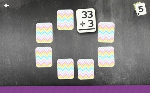 Division Flashcard Match Games for Kids Math Free
