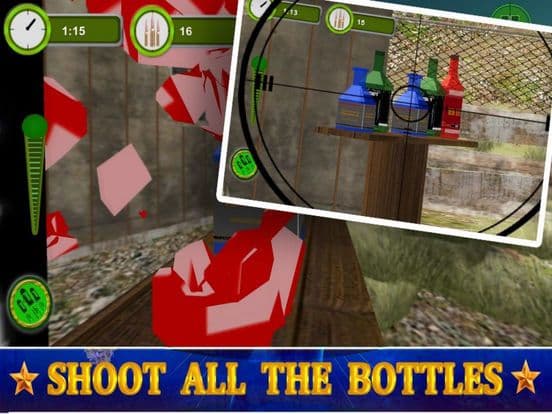 Sniper Shoot Bottles 3D screenshot 2
