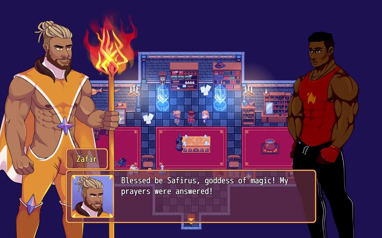 Burning Horns: A Bara Isekai JRPG screenshot 2