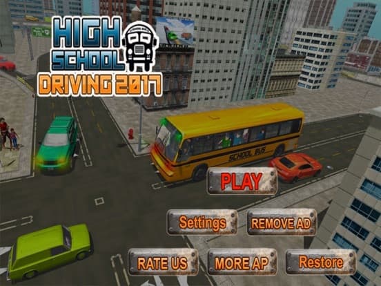 High School Bus Driving 2017 screenshot 2