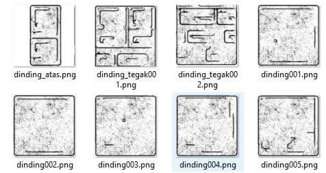 Top Down Sketchy BW Game Assets (256x256)