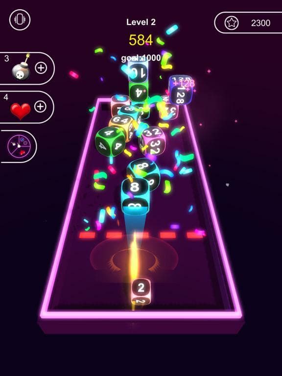 Neon Cubes 2048