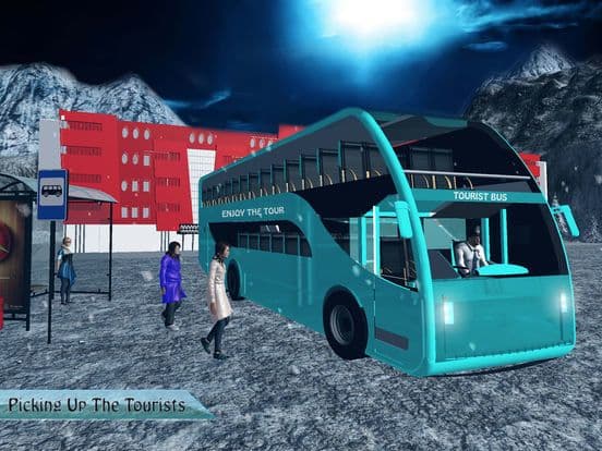 Offroad Tourist Snow Bus Drive - Hill Climb screenshot 3