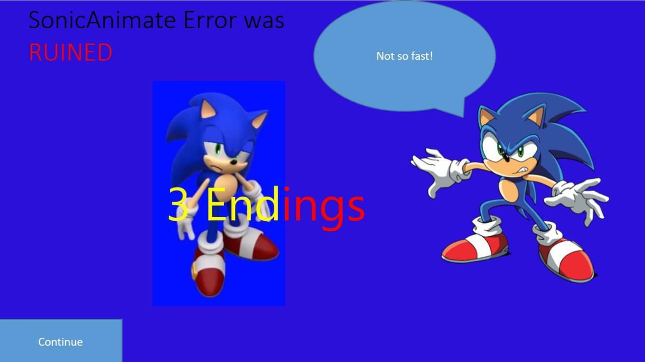 SonicAnimate Error screenshot 3