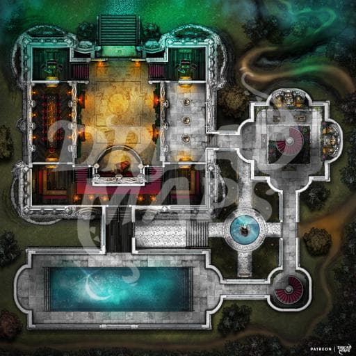 Rosebud Hollow Manor TTRPG Battlemap screenshot 5