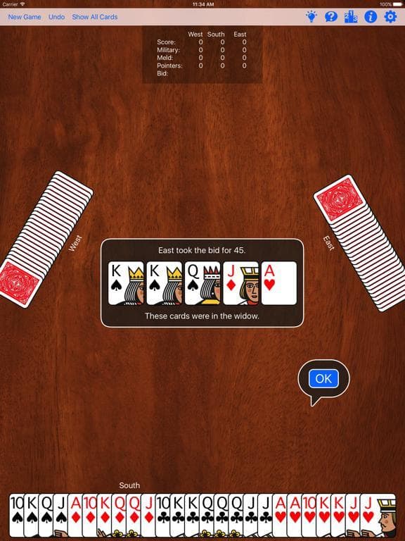Cutthroat Pinochle Gold screenshot 3