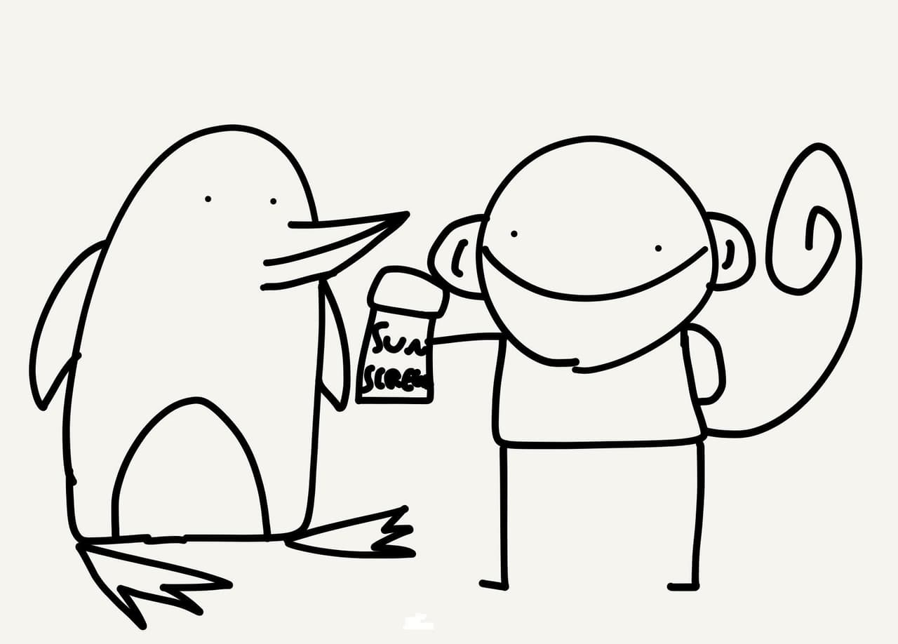 Monkey Explores an Island