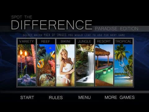 Spot the Difference Image Hunt Puzzle Game - Paradise Edition