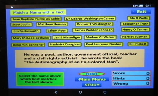 Famous African Americans - Set 1 screenshot 6