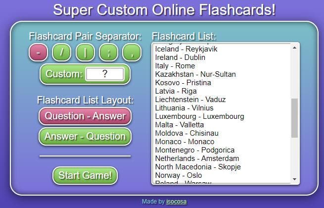 Super Custom Online Flashcards! screenshot 2