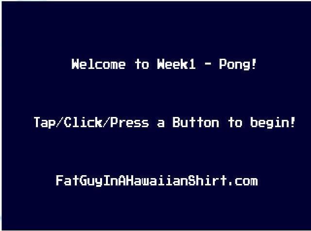 Week 1 - Pong screenshot 2