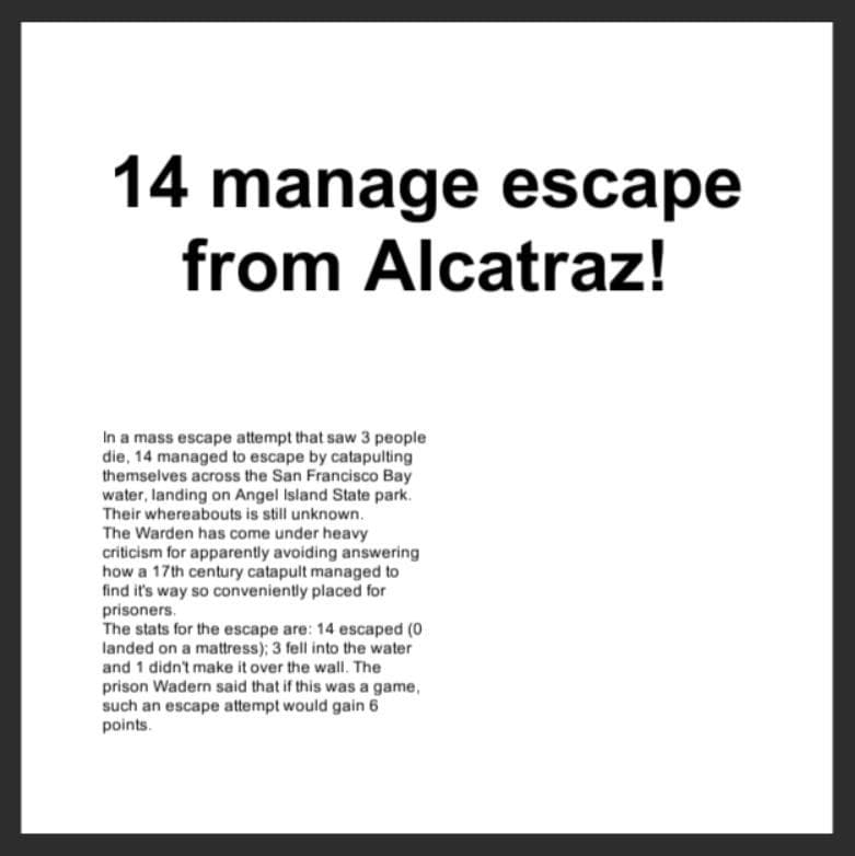 Escape from Alcatraz screenshot 2