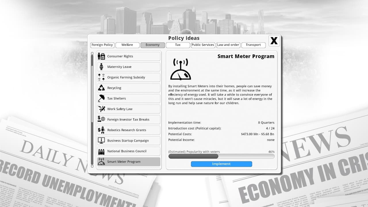 Democracy 3: Social Engineering screenshot 3