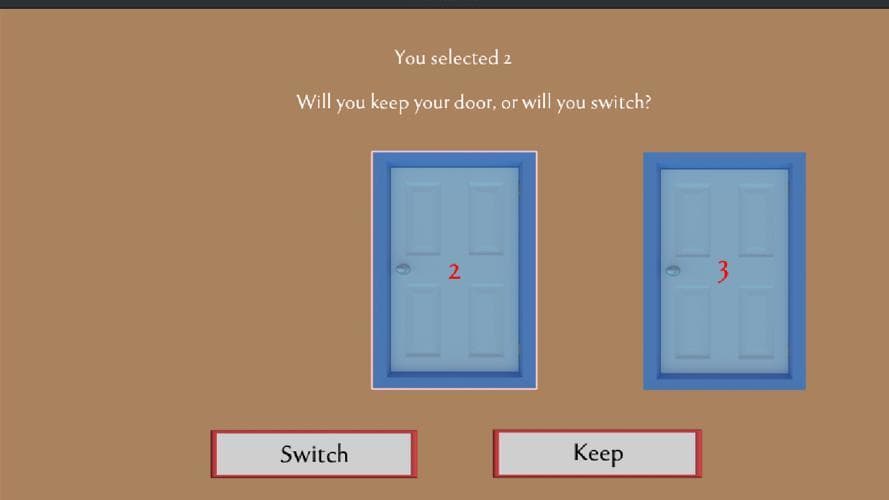 Monty Hall Problem Sandbox (the three doors) screenshot 4