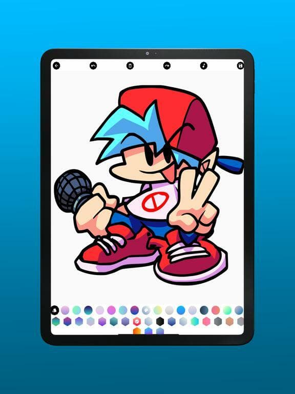 FNF music battle coloring mod screenshot 2