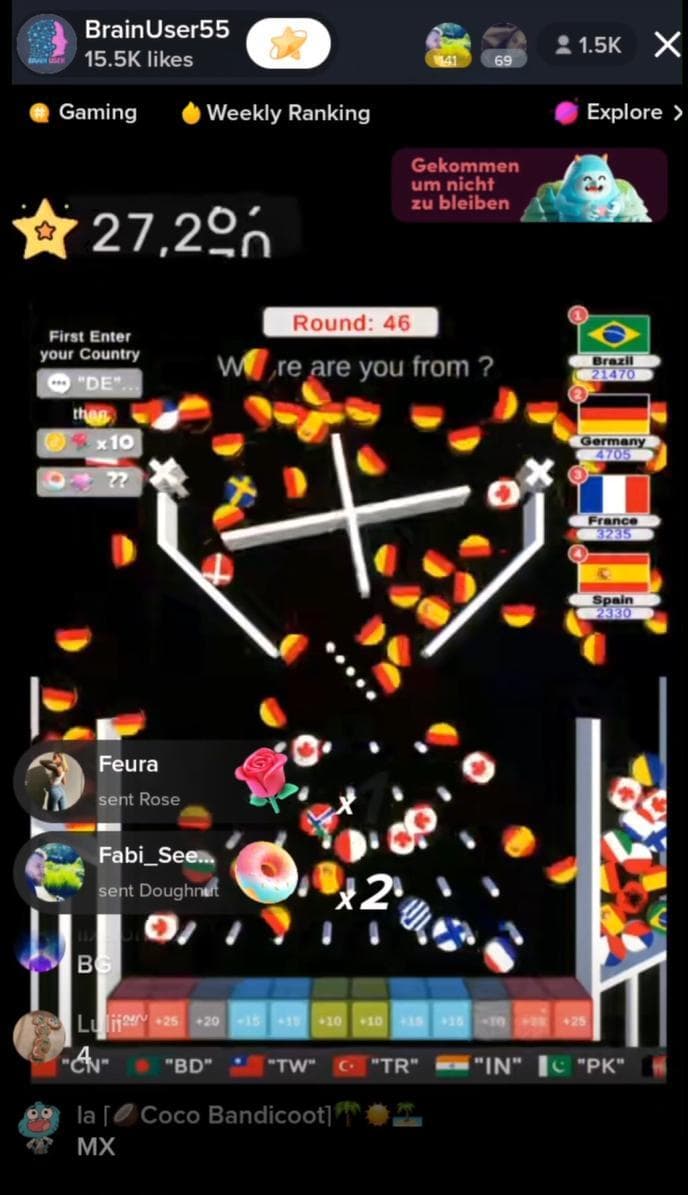 Tiktok Live game (Plinko Country Flag) screenshot 3