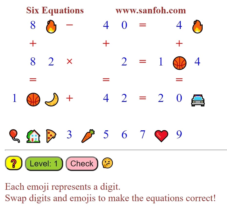 The Six Equations Game screenshot 2