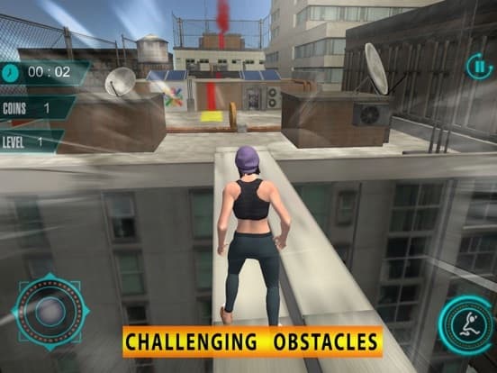 Parkour Stunt Girl Running Pro screenshot 3