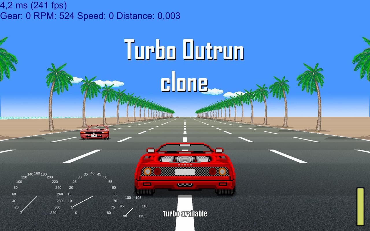 Turbo Outrun clone screenshot 2