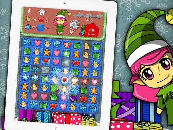 Elfs christmas candies smash – Educational game for kids from 5 years old screenshot 2