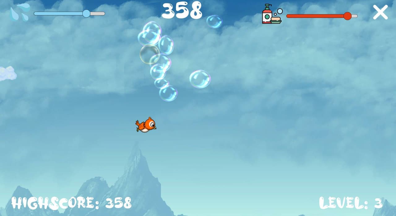 Game Jam 84: Bubbles => BUBBLE TROUBLES screenshot 2