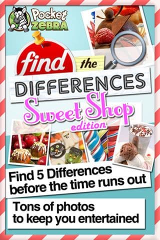 Find the Differences - Sweet Candy Shop & Cupcakes Birthday Deserts Photo Difference Edition Free Game for Kids screenshot 2