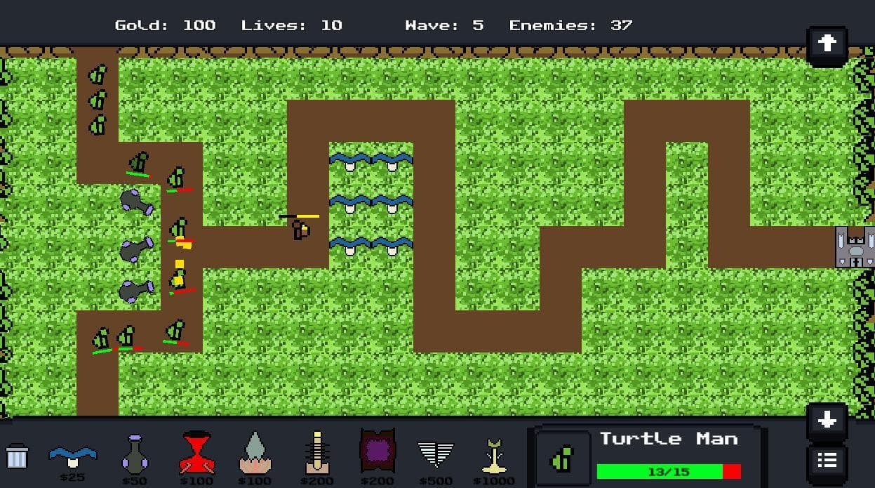 Pixel Tower Defense (NathanWhitehead) screenshot 2