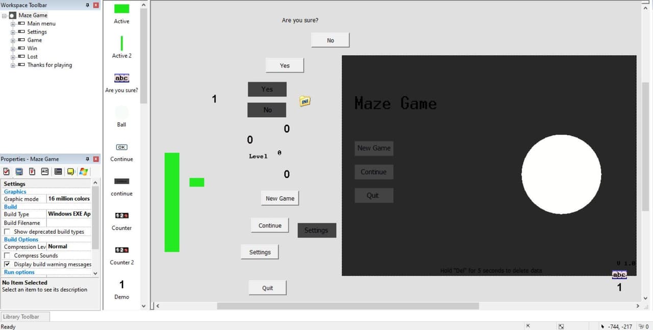 Maze Game Demo Prototype test screenshot 3