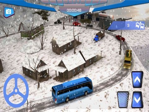 Winter City Off-road Hill Bus Driving Simulator 3D screenshot 3