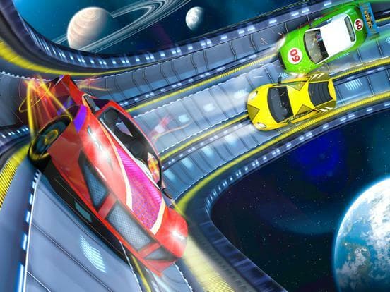 Stickman Neon Car Racing screenshot 4