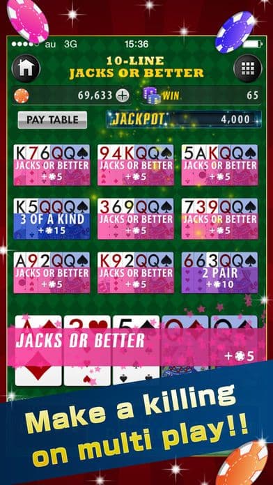 Video Poker Deluxe - Free Game screenshot 3