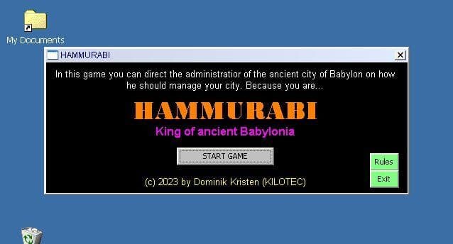 Hammurabi - WindowsCE 2.11