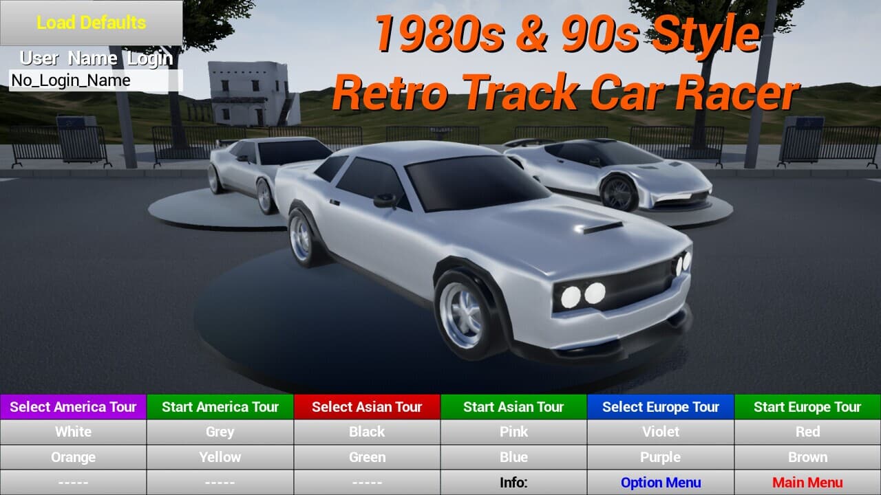 1980s90s Style - Retro Track Car Racer screenshot 2