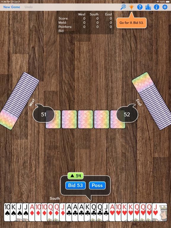 Cutthroat Pinochle Gold screenshot 2