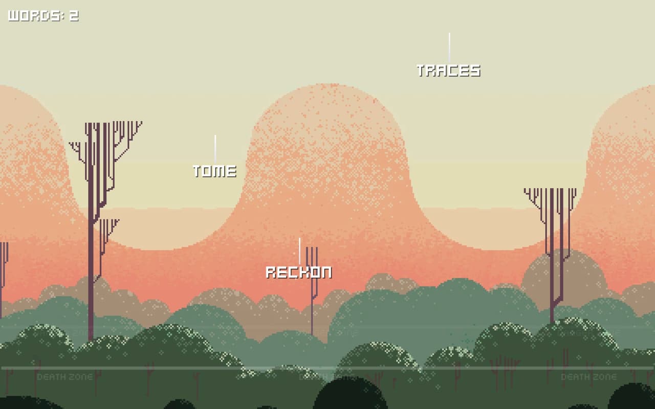 Falling words screenshot 2