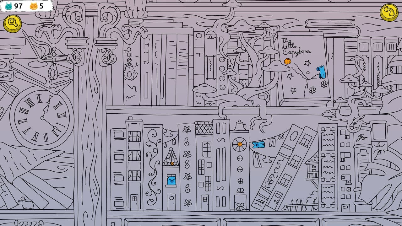 Hidden Capybaras with Orange in the Whimsical Library screenshot 3