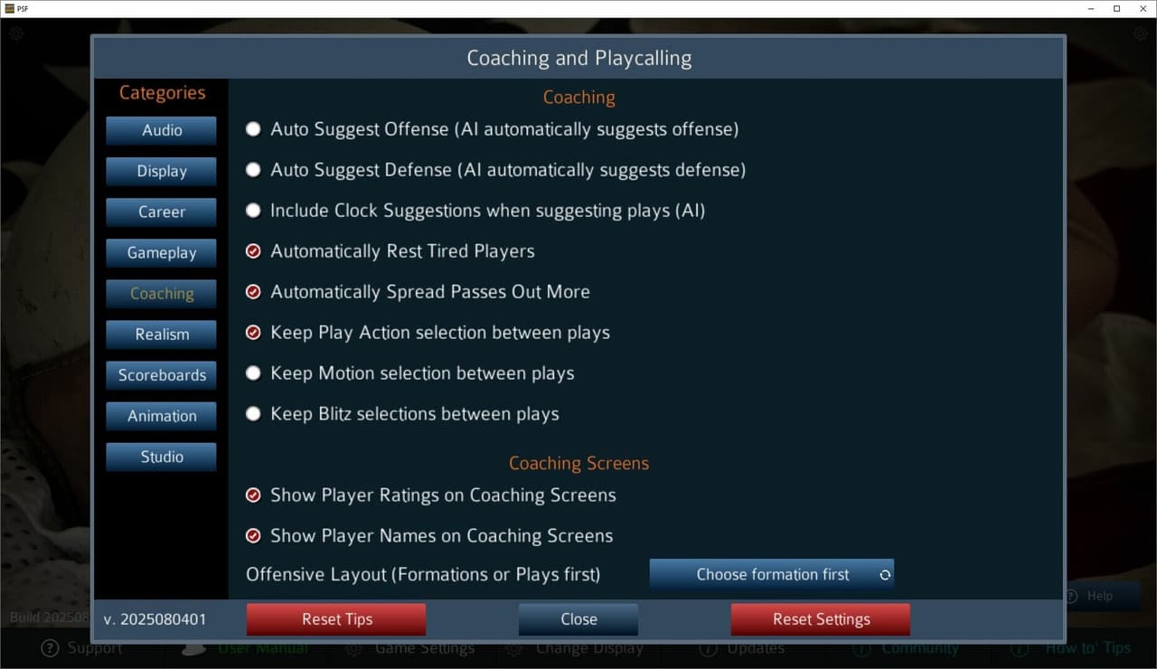 Pro Strategy Football 2025