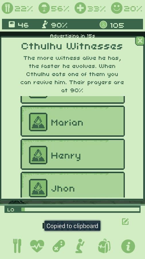 Cthulhu Virtual Pet screenshot 6