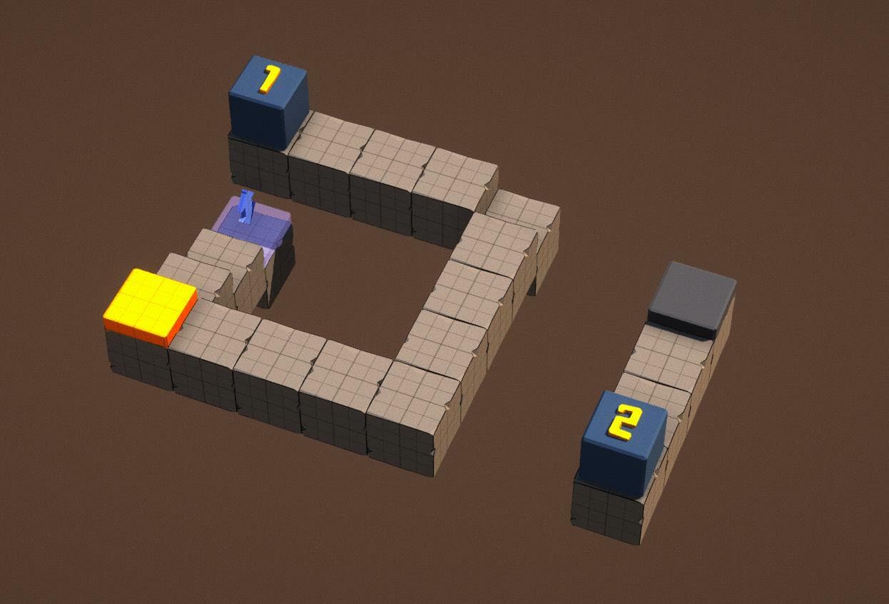 Ludum Dare 47: Stuck in a loop: Rewind, a companion cube story screenshot 2