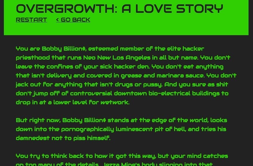 Overgrowth: A Love Story