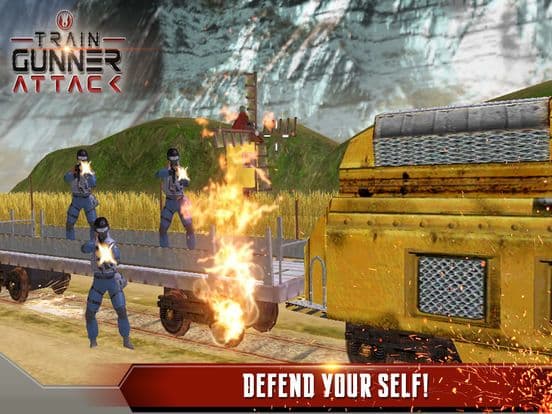Train Gunner Gunship Attack 2017 screenshot 2