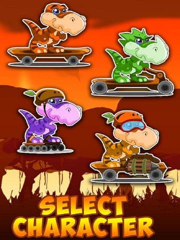 Jurassic Dark - Cute Dinosaur Dash on a Surfer Skateboard screenshot 3