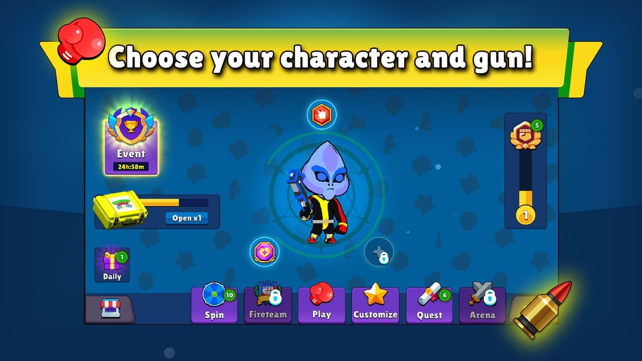 Garden Battle Stars - Shooter screenshot 2
