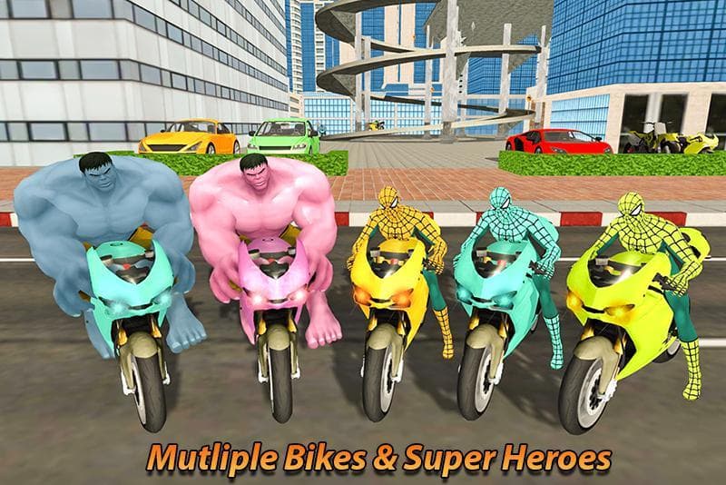 Super Hero Bike Parking 2018 screenshot 5